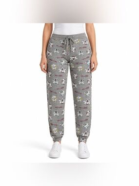 Tom and Jerry Gray Allover Print Jogger Sweatpants Women’s Medium